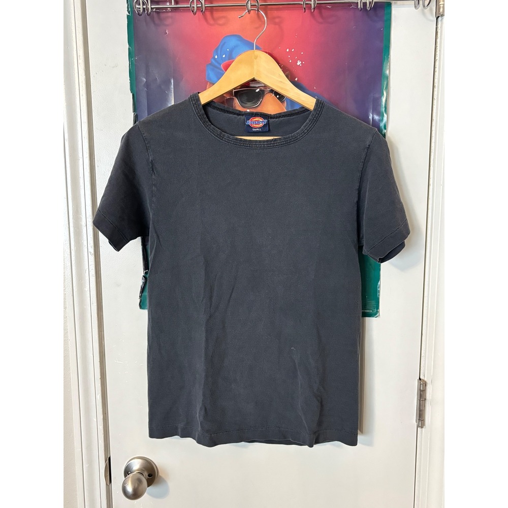 Dickies Mens Short Sleeve Crew Neck T-Shirt Faded Black Small Workwear Basic